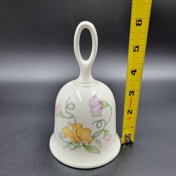 Vintage Sadler England Bell Sweet Pea Flower Porcelain Retro Floral Flowers Read - Picture 10 of 11